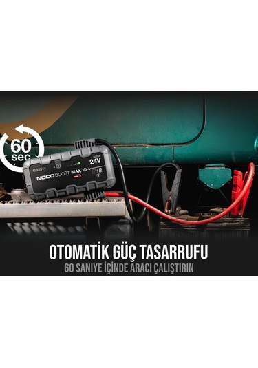 Noco Genius Gb251 24v 3000amp Ultrasafe Lityum Akü Takviye + Powerbank + Led Lamba Fr Gb251