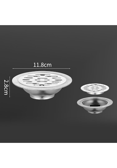 Homyl Yer Süzgeçli Yeraltı 12cm Bodrum Duş 11.8x2.8cm-tekli 11.8x2.8cm Tekli Diğer