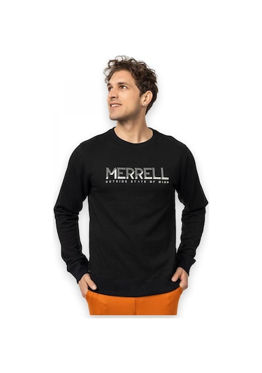 Merrell M25smithm Outdoot Sweat Siyah Erkek Sweatshirt Siyah
