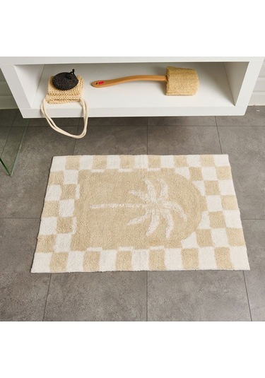 Evidea Soft Palm Tufting Banyo Paspası - Bej - 60x90 Cm Bej