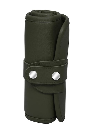 Yuga Suni Deri 36 Gözlü Rulo Kalemlik Yeşil Yeşil