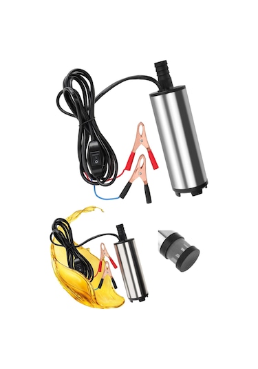 Staxx St38sl Mini Mazot Yakıt Sıvı Yağ Süt Aktarma Pompası 12/24v Mini Transfer Mini Dalgıç Pompa