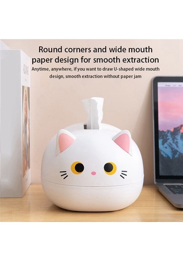 Xurunkeji Sevimli Oturma Odası Peçete Saklama Kutusu Mutfak Kağıt Kutusu Masaüstü Tuvalet Kağıdı Tutucu Banyo Yatakhanesi İçin - Siyah Siyah