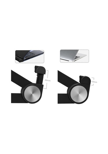 Bix Saiji X1 Alüminyum Notebook Laptop Standı Siyah