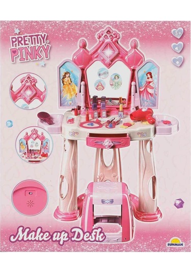 Pretty Pinky Işıklı Ve Sesli Makyaj Masası Oyun Seti