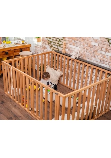 Montessori Ekstra Korumalı Bebek Yatağı Çam 190x90