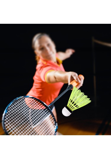 Geeksen Plastik Badminton Topları 6 Adet - Kompozit Mantar Başlı, Esnek Ve Dayanıklı - Başlangıçcılar İçin Spor Ve Egzersiz