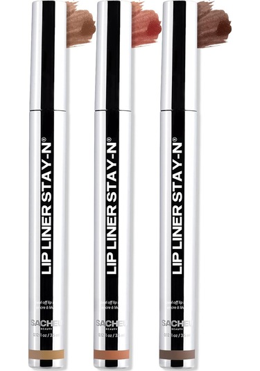 Sacheu Lip Liner Stay-n Soyulabilir Uzun Süre Kalıcı Dudak Çizgisi Belirginleştirici 3'lü Set Set