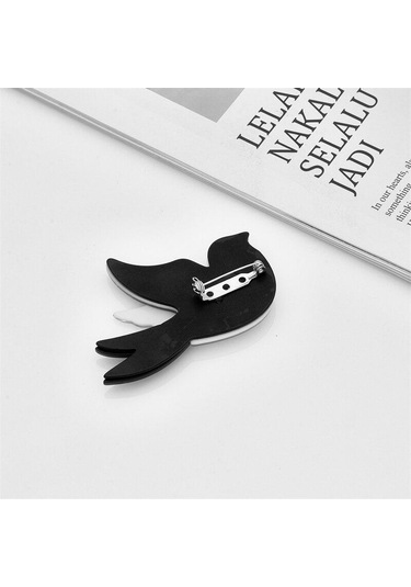 Blucome Akrilik Broş Kadınlar İçin Uçan Kuş Pembe Tüy Kırmızı Kuyruk Broş Kadın Yüksek Kaliteli Genç Kız Takısı Çanta Elbise Pembe