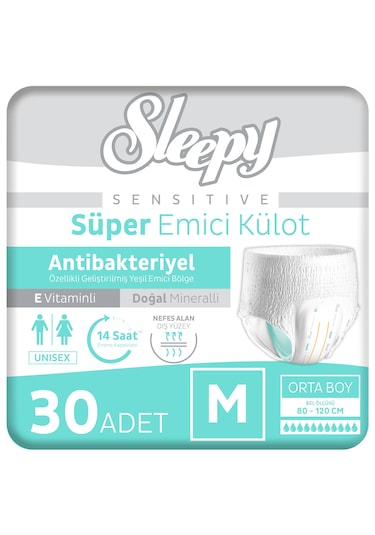 Sleepy Sensitive Antibakteriyel Emici Külot Medium 30 Adet