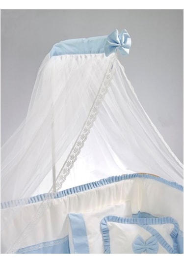 Meltem Kids Bambino Mavi Pamuklu Bebek Uyku Seti 70 x 110 CM Mavi