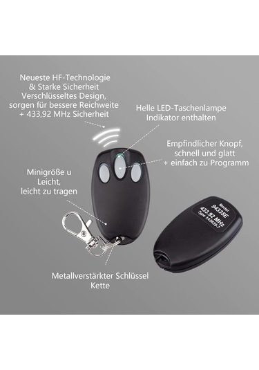 2'li Yedek Garaj Kapısı Kumandası Chamberlain Liftmaster Motorlift 94335e 84335e Ml700 Ml500 Ml850 Merlin