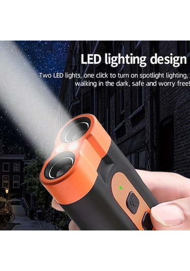 Willowhaven 1 Adet Led Fenerli Çift Çekirdek Yüksek Güçlü Ultrasonik Köpek Kovucu Usb Şarj Edilebilir Taşınabilir Evcil Hayvan Eğitim Aleti Dış Mekan Kullanımı İçin