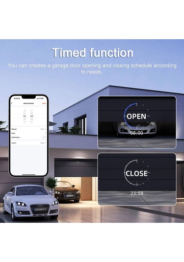Springsun Tuya Wifi Akıllı Garaj Kapısı Zamanlayıcı Modülü - Otomatik Açma/kapama Kontrol Cihazı Ac100-240v Kırmızı