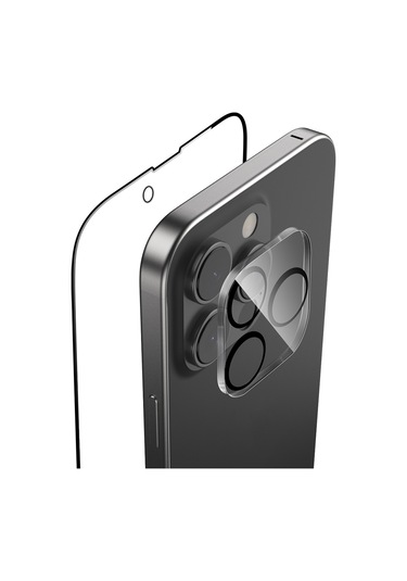 İphone Uyumlu 16 Pro Raptic Temperli Ekran Ve Lens Koruyucu 2'li Set