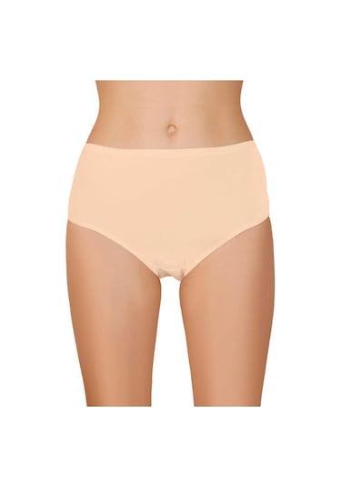 Kit İç Giyim Berrak 9'lu Pamuklu Ve Likralı Bato Yüksel Bel Kadın Külot Ten