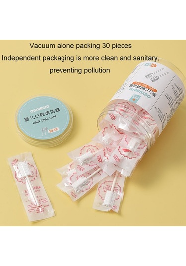 Sones Cuyuansd 30 Adet/kutu Bebek Ağız Temizleyici Dil Temizleme Gazlı Bez Çubuğu, Stil: Klasik