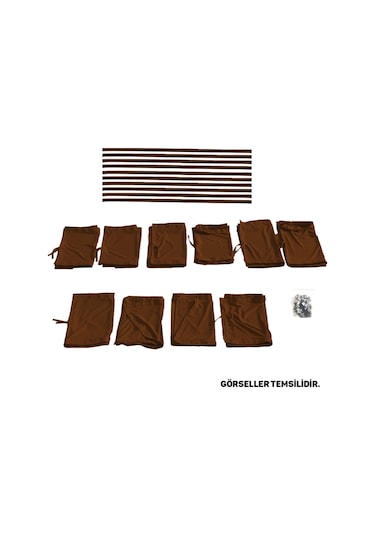 Pandami Opel Vivaro A 2001-2014 Uyumlu Taba Raylı Oto Perde Takımı