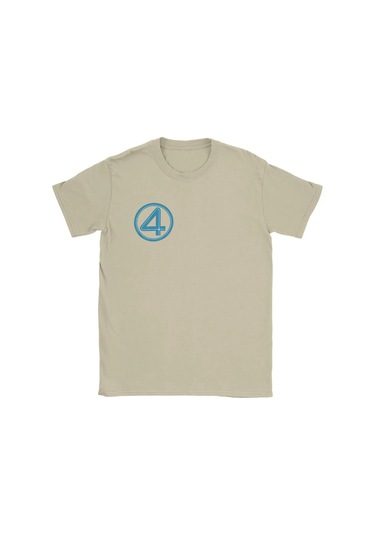 Mınıso Fantastik Dört Çizgi Roman Erkek Kısa Kollu Pamuklu T-shirtaçık Açık