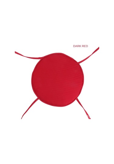 Koyu Kırmızı Yuvarlak Bistro Dairesel Sandalye Minderi Koltuk Yedekleri Mutfak Yemek Çıkarılabilir Kapak Yeni