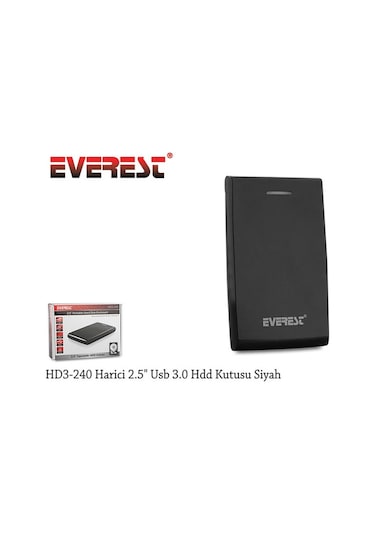 Everest Hd3-240 Harici 2.5" Usb 3.0 Hdd  Kutu  Siyah