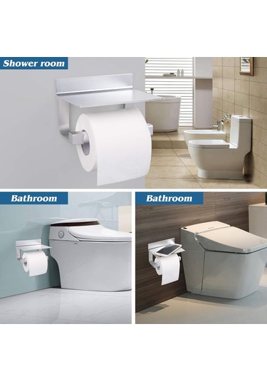 Raflı Matkapsız Tuvalet Kağıdı Tutucusu Diğer