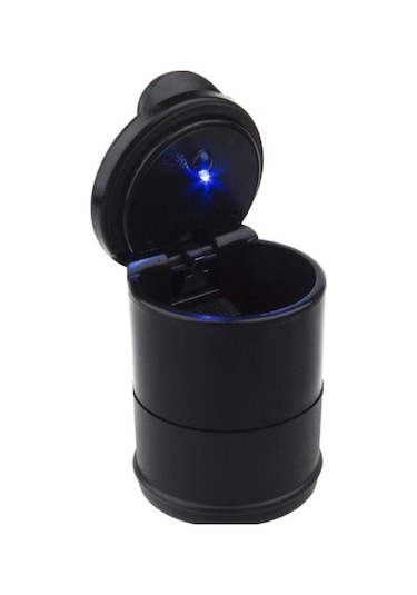 Nissan Qashqai Uyumlu Mavi Işıklı Kapaklı Siyah Küllük-kumbara