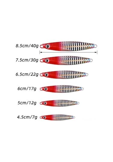 Teltree 12 Adet 17g 6cm Metal Balık Şekilli Yaban Balığı Yemi - Renkli Luya Sabit Yem, Olta Malzemesi