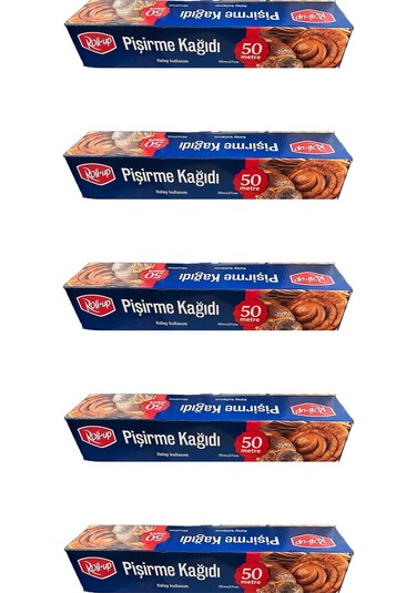 Roll-up Beyaz Yağlı Fırın Tepsi Pişirme Kızartma Kağıdı - 37 Cm. X 50 Metre - 5 Adet