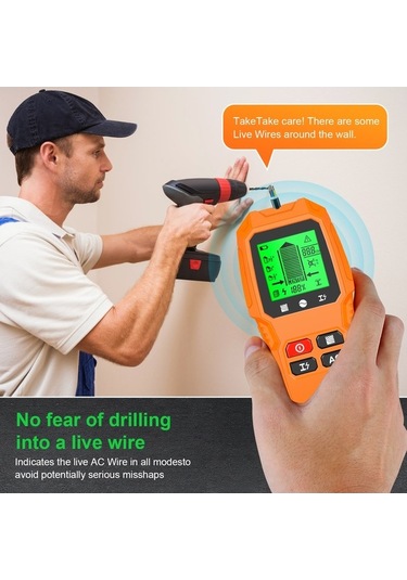 Besthome1 5'li Tarama Fonksiyonlu Duvar Tarayıcı - Ahşap, Metal, Kablo Tespiti İçin Hd Lcd Ekranlı