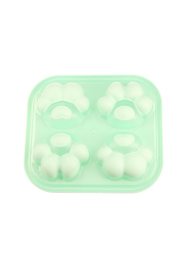 Kosona Kedi Pençe Şekilli Silikon Buz Kabi, Çocuk Dost Kapaklı, Çikolata-dondurma-jelit Yapımı Kalıbı, Yeşil Çok Renkli