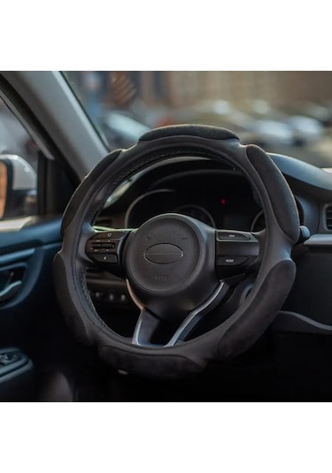 New Galaxy Direksiyon Kılıfı, Otomobil İçin Döngülü Kılıf, 6 Ped, M Beden 37-39 Cm 134565112 Siyah