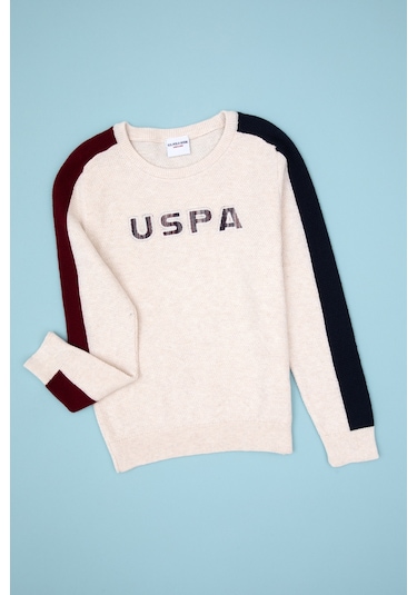 U.s. Polo Assn. Erkek Çocuk Krem Melanj Kazak /triko 50311133-vr159 Krem Melanj