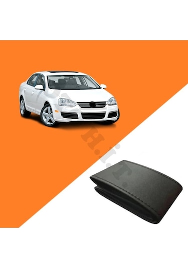 Volkswagen Jetta 04-10 Uyumlu Deri Direksiyon Kılıfı Kaliteli Dikmeli Siyah