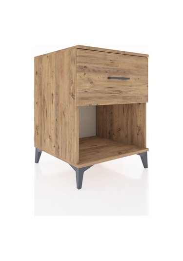 Kronos Komodin Tek Çekmeceli 60x59x80 Çam-çam Çam