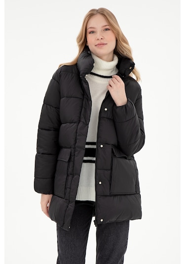 U.s. Polo Assn. Kadın Siyah Kaban 50292747-vr046 Siyah