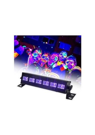 Pazly Uv Renkli Parti Otomatik Mor Led Lamba Işık Işık Işık Disko Dekorasyon Çubuğu Çok Blacklight 6 So Çok Renkli
