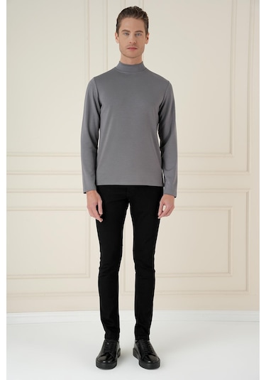 Ts 894 Slim Fit Füme Spor T-shirt Füme