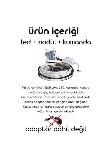 Lumidrive 5m Rgb 5050 Şerit Led 24 Tuş Ir Kumandalı Modül Seti, Tam Renk Kontrolü, 12v