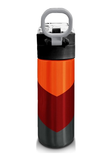 Coral High Kids Turuncu Bordo Desenli Pipetli Ve Direkt İçim Çelik Termos 500 Ml 31892 Turuncu - Mavi