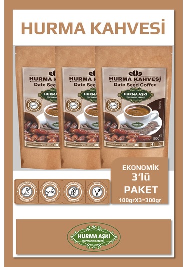 Hurma Aşkı Hurma Kahvesi 3 x 100 G