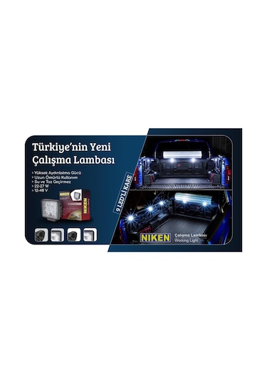 Çalışma Lambası Ledli Kare 22-27W 9 Ledli Niken Eco