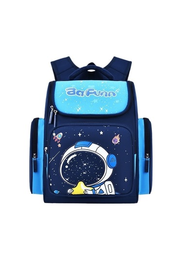 İlkokul 1-3-6 Sınıf Öğrencileri İçin Ergonomik Sırt Çantası, Omurga Desteği İle Konforlu Okul Çantası, Kız Ve Erkek Çocuklar İçin Modaya Uygun Desenli Uzay Temalı Çanta MAvi