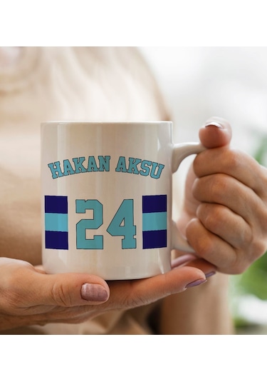 Bk Gift Kişiye Özel İsimli Taraftar Beyaz Kupa Bardak-6, Arkadaşa Hediye, Doğum Günü Hediyesi Kobitmeyencom29988 Bk Gift