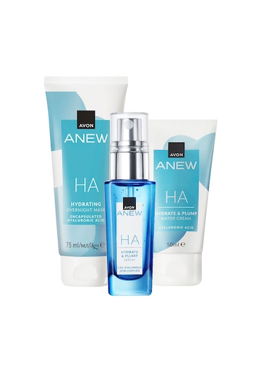 Avon Avon Anew Hyalüronik Asit İçeren Dolgun Görünüm Veren Su Bazlı Krem 50 ML + Gece Maskesi 75 ML + Serum 30 ML