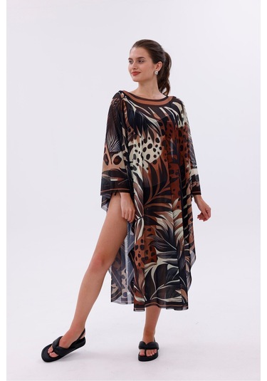 Tarzını Seç Kimono Pareo - Tesettür Pareo - Marmaris Model 240x135 Cm Çok Renkli