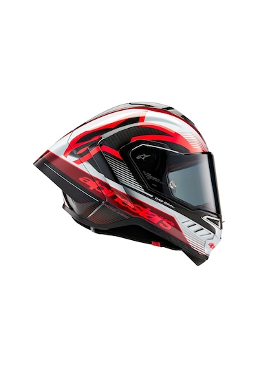 Alpinestars Supertech R10 Carbon Team Spor Motosiklet Kaskı Siyah Kırmızı Beyaz