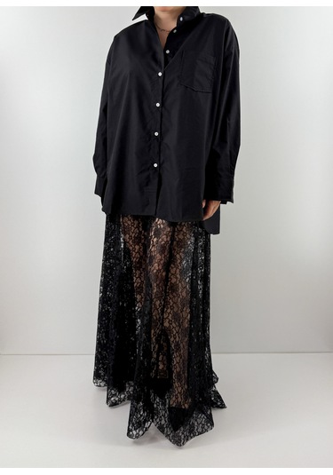 Modaonna Siyah Dantel Maxi Etek Siyah