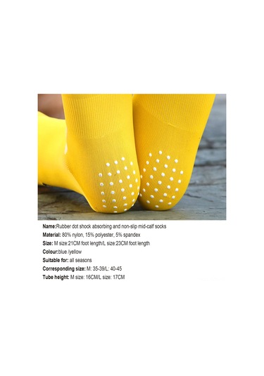 Yuntech01 Spor Bisiklet Çorapları Dış Mekan Kullanıma Uygun, Nem Emici, Kayma Önleyici, Dayanıklı, Sarı, Beden L 40-45 Sarı