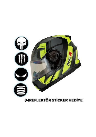 Ncr Icon Çene Açılır Sarı Kask Sarı